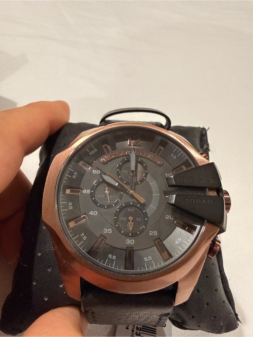 Diesel Black and Rose Gold Men's Chronograph Watch